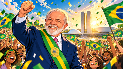 Celebración triunfal en Brasilia