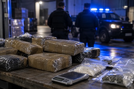 Evidencias incautadas en operativo policial